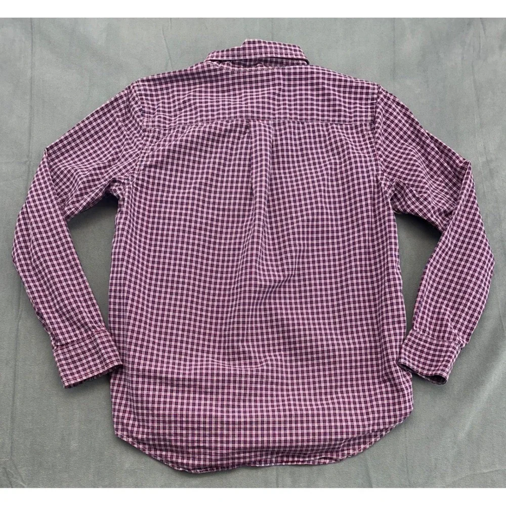 Ralph‎ Lauren Boys Long Sleeve Button Down Shirt Plaid Blue Red Size L 14 16